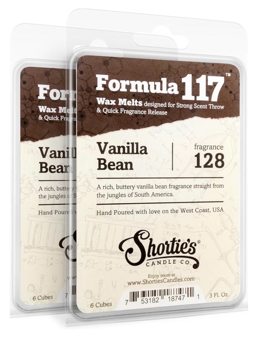Shorties Vanilla Bean Melting Wax 2 pack
